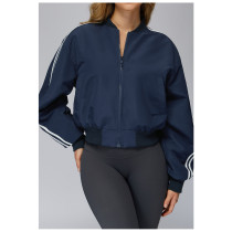 Custom Yoga Jackets|Wholesale loose cotton jacket with pocket zipper warm sports jacket for outdoor