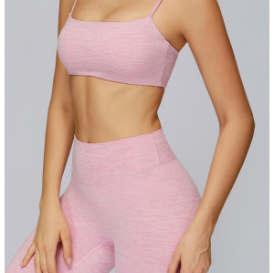 Custom Yoga Sports Bra| Wholesale Yoga Bra Double Straps Hollow Back Fitness Wear Running Tights