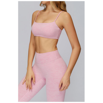 Custom Yoga Sports Bra| Wholesale Yoga Bra Double Straps Hollow Back Fitness Wear Running Tights