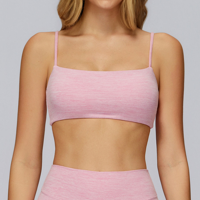 Custom Yoga Sports Bra| Wholesale Yoga Bra Double Straps Hollow Back Fitness Wear Running Tights