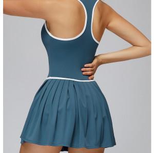 Custom tennis skirts | Wholesale dress fake two-piece anti-exposure dress outdoor sports running