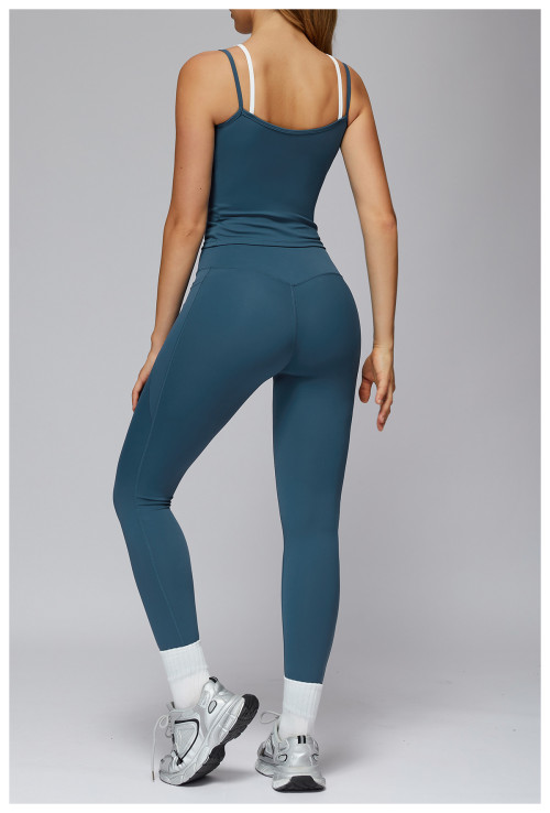 Custom Yoga Vest| Wholesale camisole tops for slimming, nude-feeling, contrasting colors