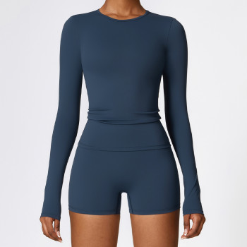 Custom long-sleeved sweatshirt |Wholesale winter long sleeve yoga clothes Pilates sports long sleeve