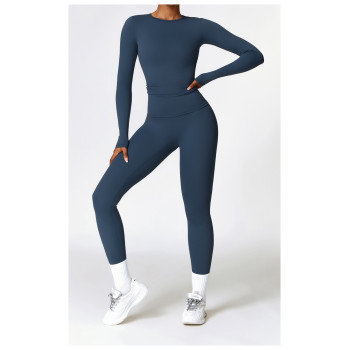 Custom long-sleeved sweatshirt |Wholesale winter long sleeve yoga clothes Pilates sports long sleeve