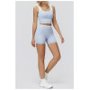 Custom Sports Shorts | Wholesale contrast color yoga shorts thread high waist yoga pants outdoor