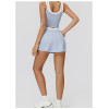 Custom tennis skirts |Wholesale contrast color short skirt thread sports anti-exposure tennis skirt