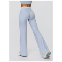 Custom yoga leggings|Factory directcontrast color loose flared pants high waist casual micro sports