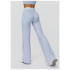 Custom yoga leggings|Factory directcontrast color loose flared pants high waist casual micro sports