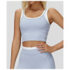 Custom Yoga Vest| Wholesale two-piece split vest contrast color nude feeling fashion casual tops