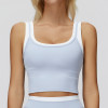 Custom Yoga Vest| Wholesale two-piece split vest contrast color nude feeling fashion casual tops