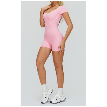 Custom jumpsuits|Wholesale Bodysuit with open back, yoga bodysuit, outdoor running bodysuit