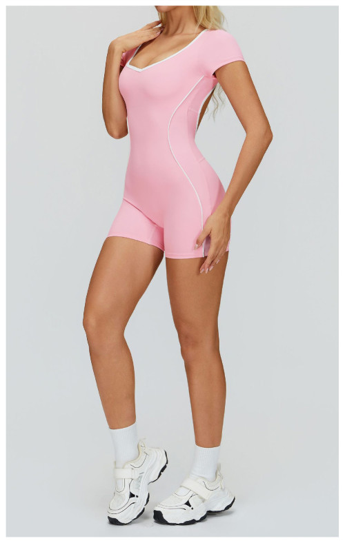 Custom jumpsuits|Wholesale Bodysuit with open back, yoga bodysuit, outdoor running bodysuit