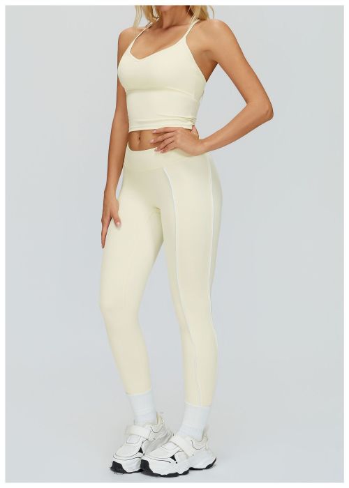 Custom Yoga Vest| Wholesale Yoga vest with cross-back design, tight-fitting yoga underwear