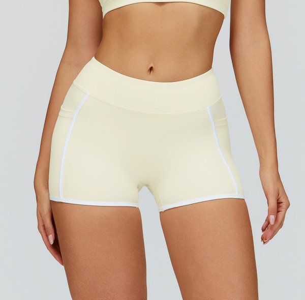 Custom Sports Shorts|Wholesale Yoga shorts color-blocked tight-fitting sports shorts outdoor workout