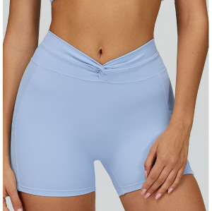 Custom Sports Shorts|Wholesale Yoga shorts Twisted Fitted Sports for women outdoor sunning