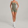 Custom jumpsuits|Wholesale Yoga bodysuit with side pockets for running and fitness