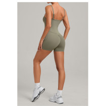 Custom jumpsuits|Wholesale Yoga bodysuit with side pockets for running and fitness