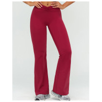 Custom yoga leggings|Wholesale High-waisted gathered flared pants brushed suitable for outdoor