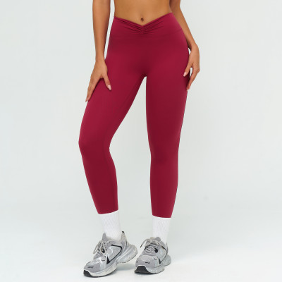 Custom yoga leggings|Wholesale Yoga legging brushed high-waisted tight-fitting suitable for outdoor