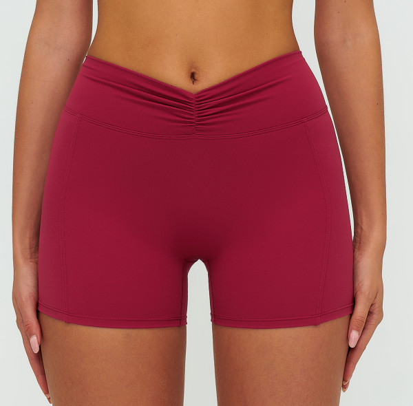 Custom Sports Shorts|Wholesale Women's high-waisted yoga shorts with hip-lifting design for outdoor