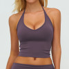 Custom Yoga Vest| Wholesale Yoga V-neck halter neck tight-fitting sportswear Outdoor running