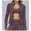 Custom Yoga Jackets | Wholesale Yoga jacket long sleeves zippered pockets outdoor sports
