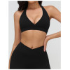 Custom Yoga bra|Wholesale Yoga bra with crossover V-neck stylish and beautiful back for active