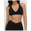 Custom Yoga bra|Wholesale Yoga bra with crossover V-neck stylish and beautiful back for active