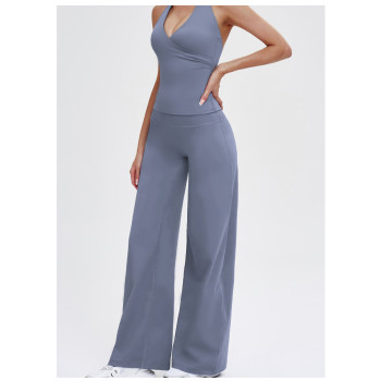 Custom yoga leggings|Wholesale Flare Pants Loose-fitting wide-leg casual trouser for outdoor running