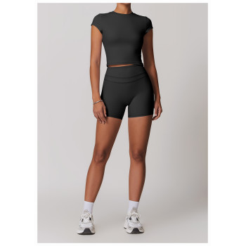 Custom Sports Shorts|Wholesale Tight-fitting yoga shorts high-waisted for running and fitness