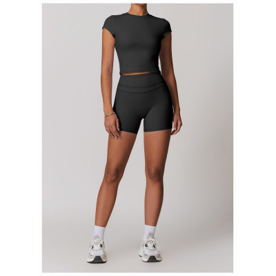 Custom Sports Shorts|Wholesale Tight-fitting yoga shorts high-waisted for running and fitness
