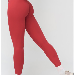Custom yoga leggings|Wholesale Yoga legging with color blocking nude-feel tight-fitting for outdoor