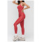 Custom jumpsuits|Wholesale Yoga bodysuit with contrasting color trim stylish neckline fitness wear