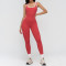 Custom jumpsuits|Wholesale Yoga bodysuit with contrasting color trim stylish neckline fitness wear