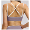 Custom Yoga bra|Wholesale Quick-drying tight-fitting cross-back sports vest for running and fitness