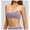 Custom Yoga bra|Wholesale Quick-drying tight-fitting cross-back sports vest for running and fitness