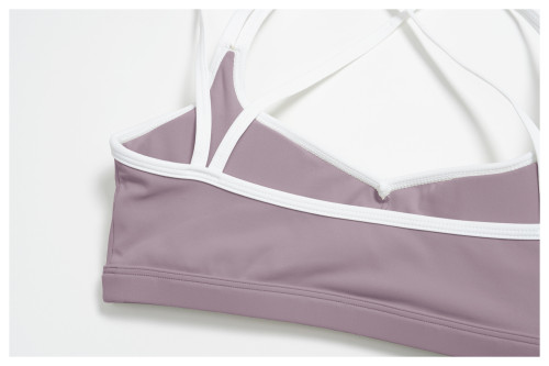 Custom Yoga bra|Wholesale Quick-drying tight-fitting cross-back sports vest for running and fitness