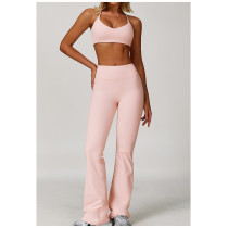 Custom yoga leggings|Wholesale High-waisted yoga leggings tight-fitting wide-leg flared pants