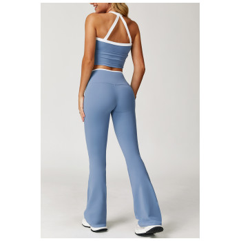 Custom yoga leggings|Wholesale High-waisted yoga leggings tight-fitting wide-leg flared pants