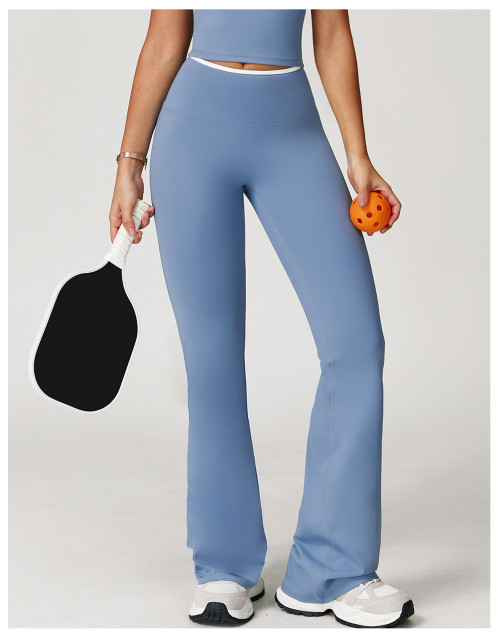 Custom yoga leggings|Wholesale High-waisted yoga leggings tight-fitting wide-leg flared pants