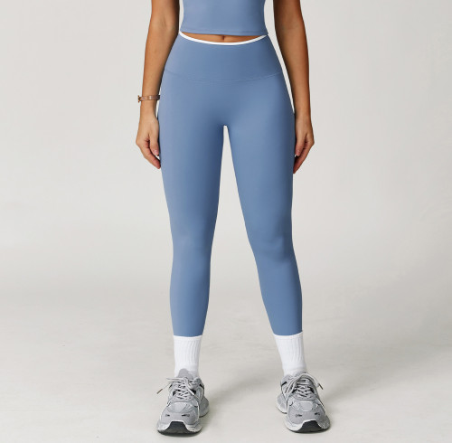 Custom yoga leggings|Wholesale leggings high-waist color-block quick-drying flare pants for fitness