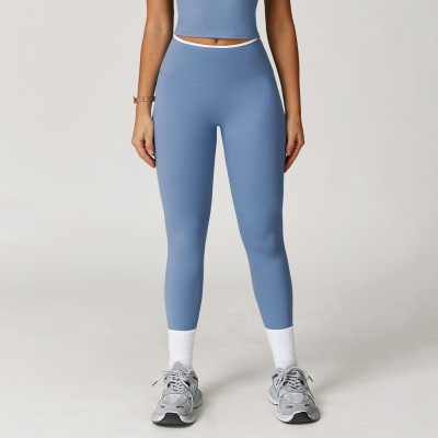 Custom yoga leggings|Wholesale leggings high-waist color-block quick-drying flare pants for fitness