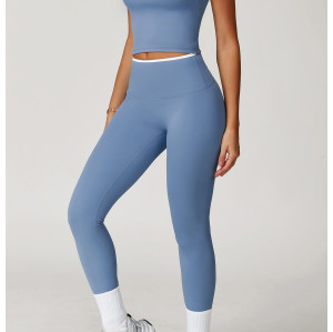 Leggings de yoga personalizados | Leggings de tiro alto con diseño de bloques de color, secado rápido y corte acampanado, para fitness (venta al por mayor)