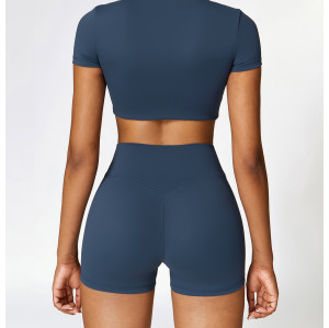 Pantalones cortos deportivos personalizados | Shorts de yoga al por mayor, de cintura alta, con control abdominal, efecto realce de glúteos y para correr
