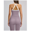 Custom Yoga Vest|Wholesale Yoga vest with color blocking hollowed-out back fitness wear for running