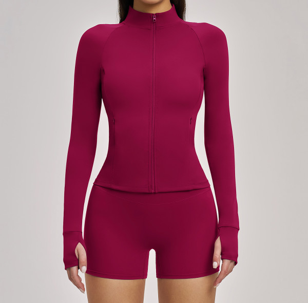 Custom Yoga Jackets | Wholesale Yoga jacket long-sleeve zip-up pocket outdoor sports running