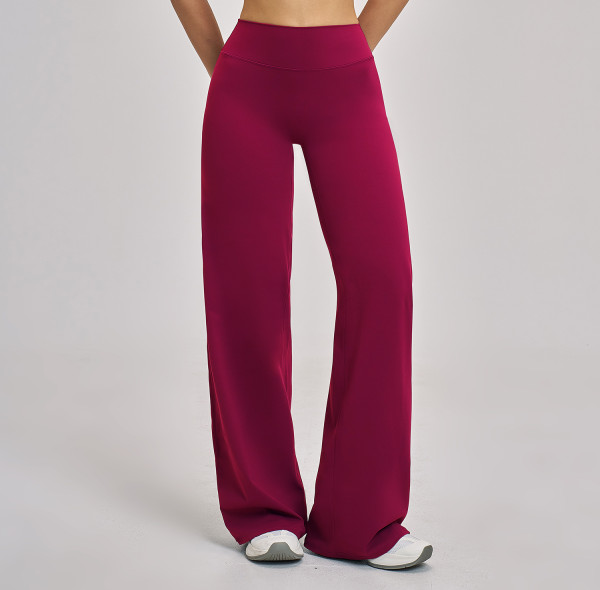 Custom yoga leggings|Wholesale New autumn/winter high-waisted wide-leg loose-fitting athletic pants