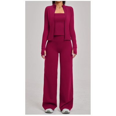 Custom yoga leggings|Wholesale New autumn/winter high-waisted wide-leg loose-fitting athletic pants