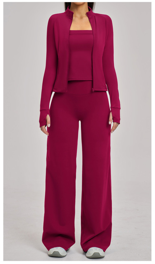 Custom yoga leggings|Wholesale New autumn/winter high-waisted wide-leg loose-fitting athletic pants