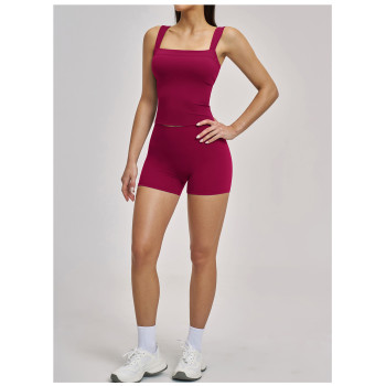 Custom Yoga Sets|Wholesale Yoga Set American Style Sports Running Fitness Set Beautiful Back